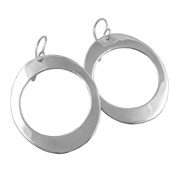 Chunky Silver Hoop Earrings