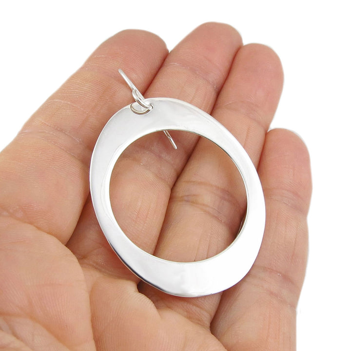 Chunky Silver Hoop Earrings