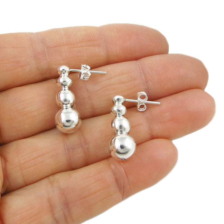 Triple Bola Bead Earrings