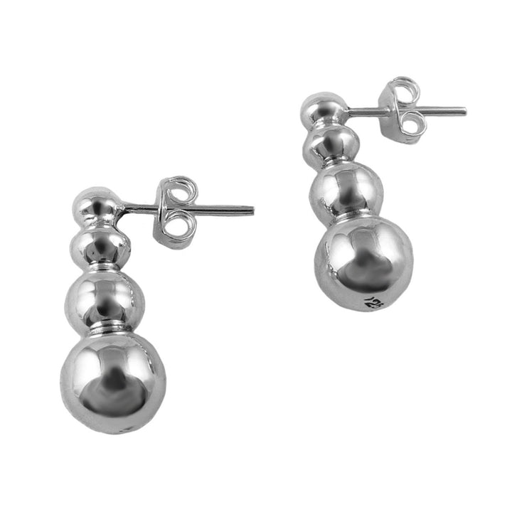 Triple Bola Bead Earrings