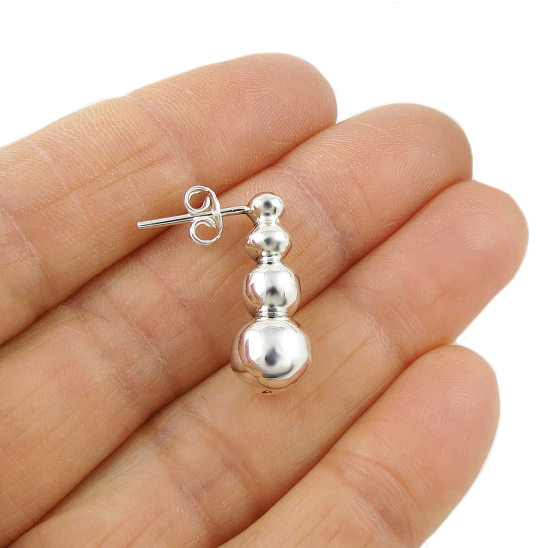 Triple Bola Bead Earrings