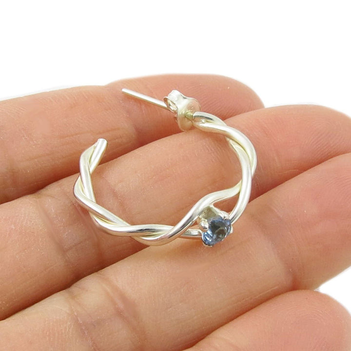 Blue Topaz December Birthstone Earrings