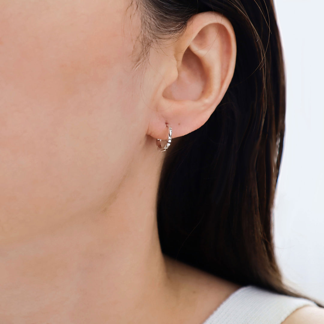 Womens Everyday Earrings Hinged Endless Silver Hoops