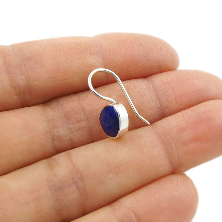 Lapis Lazuli September Birthstone Silver Earrings