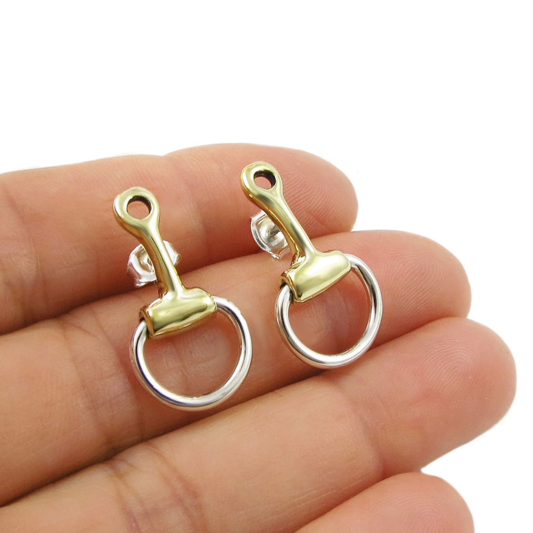 Two Tone Ladies Snafflebit Earrings