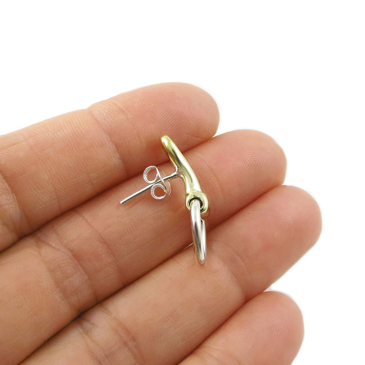 Two Tone Ladies Snafflebit Earrings