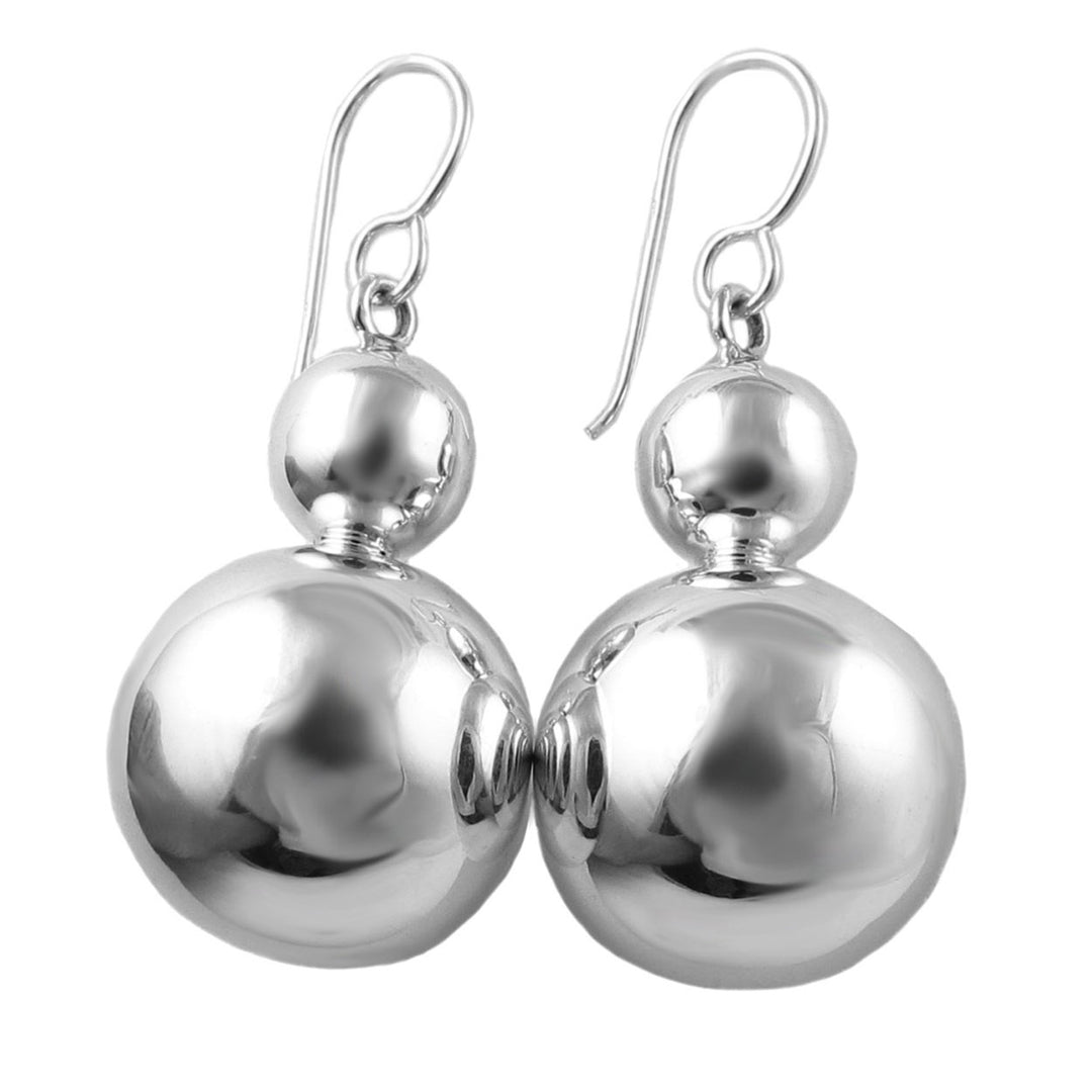 Sterling Silver Mirror Polished Ball Earring