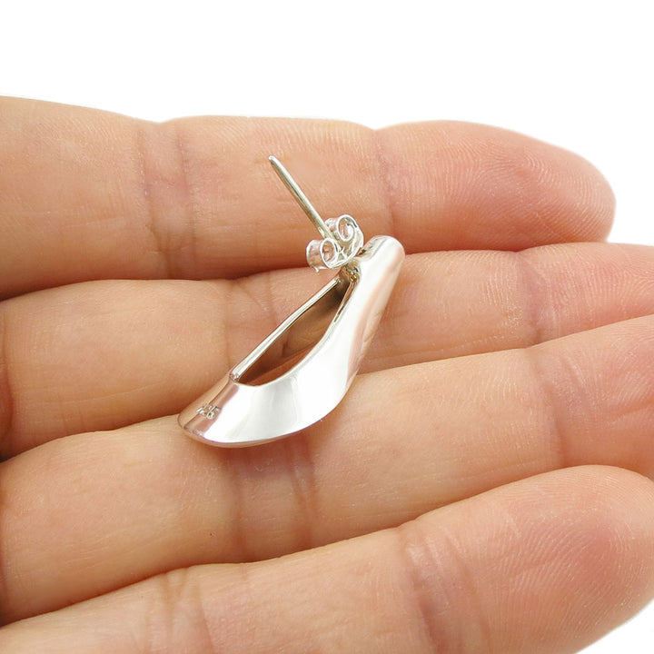 Sculptural Teardrop Charm Earrings - Handmade Jewellery