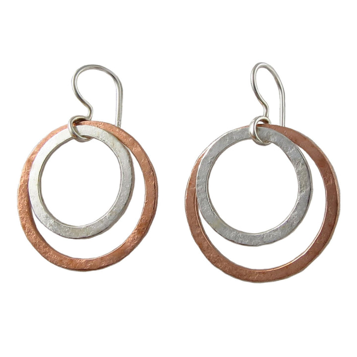 Mexican Mixed Metal Infinity Hoop Earrings
