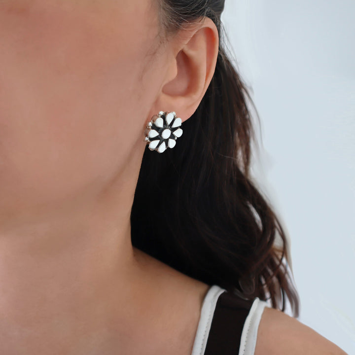 Desert Bloom Sterling Silver Flower Earrings