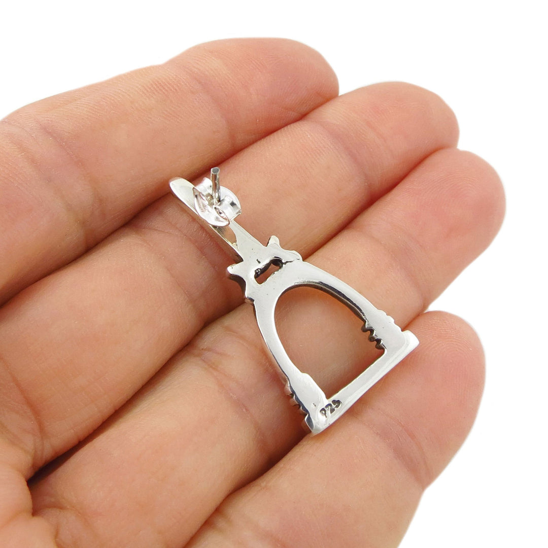 Exclusive Sterling Silver Stirrup Buckle Earrings