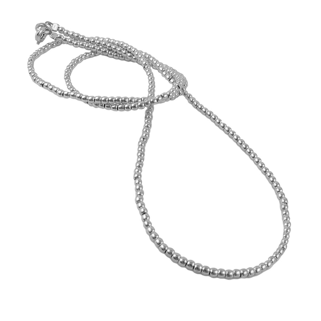Sterling Silver Ball Bead Chain Necklace