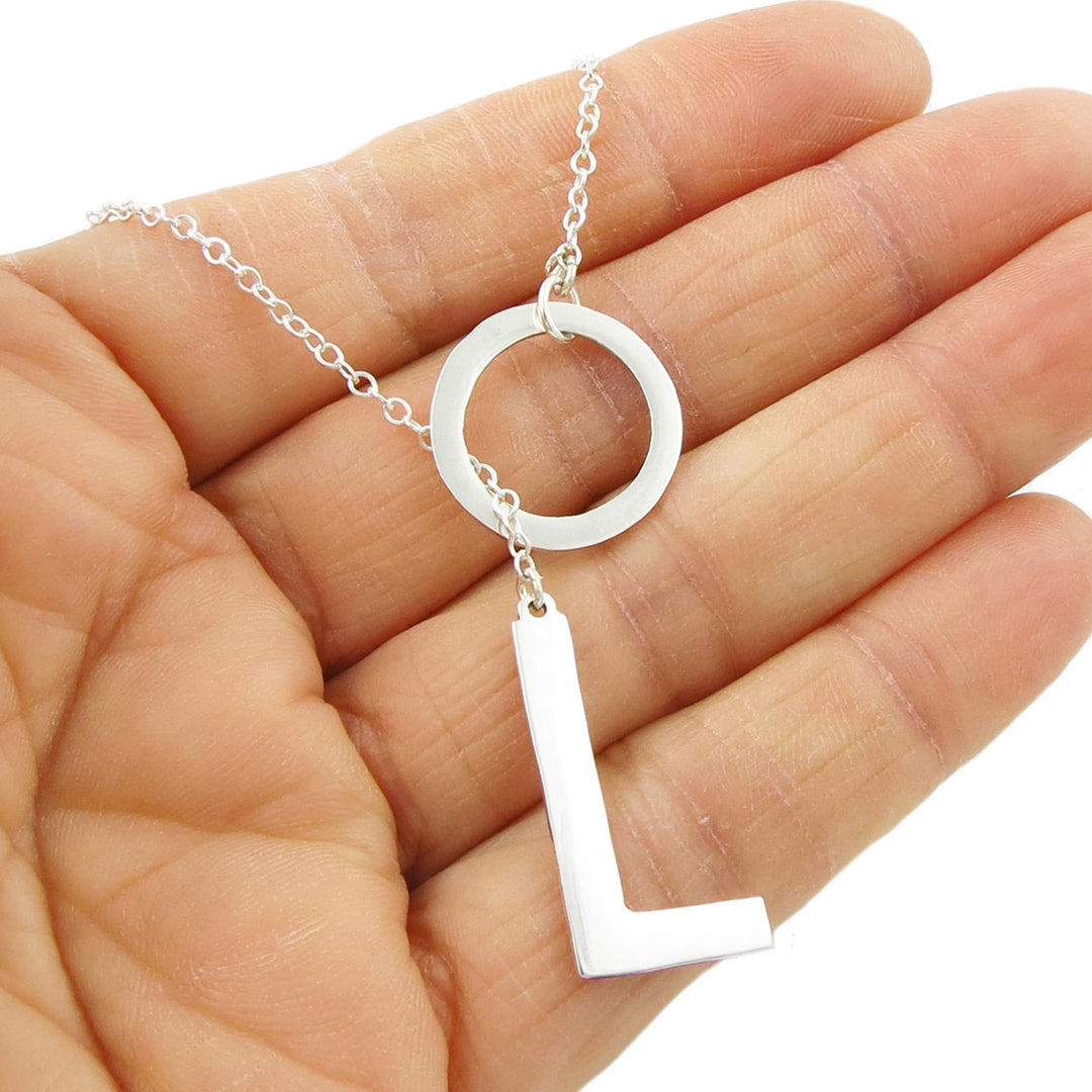 Long LOVE 925 Sterling Silver Chain Necklace