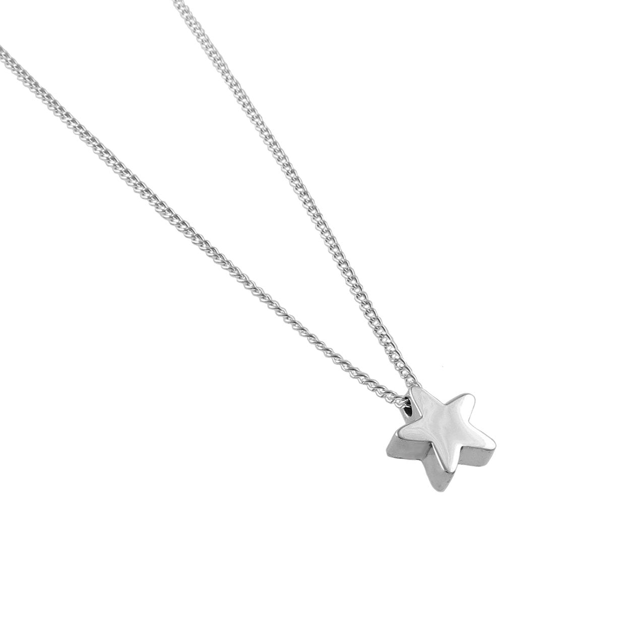 Celestial Star 925 Silver Curb Chain Necklace