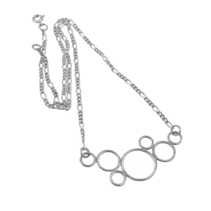 Long Sterling 925 Silver Bubble Necklace