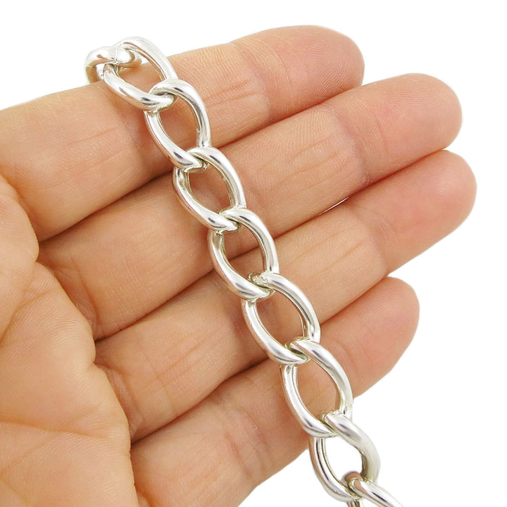 Long Chunky Curb Chain Necklace