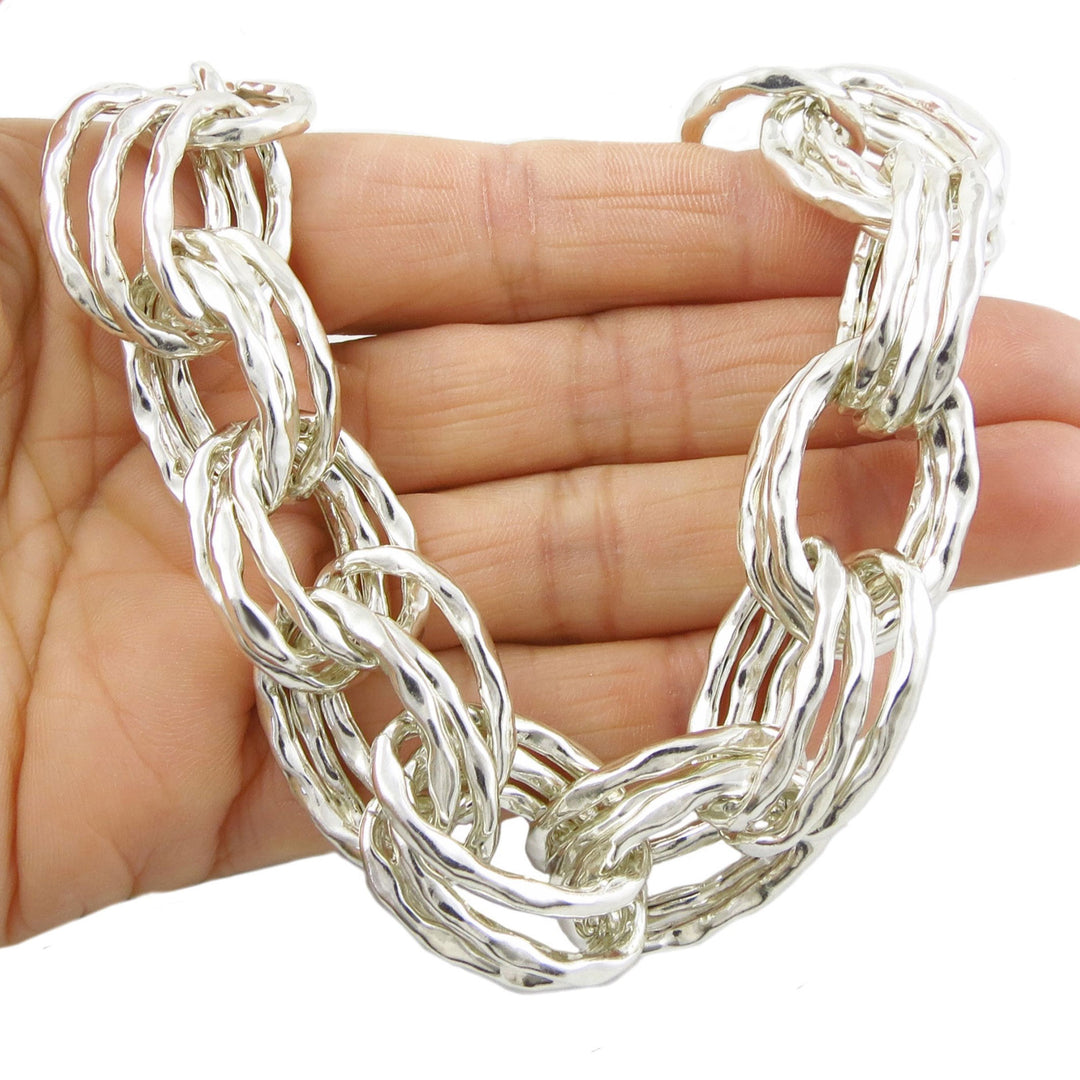 Chunky Sterling Silver Chain Necklace