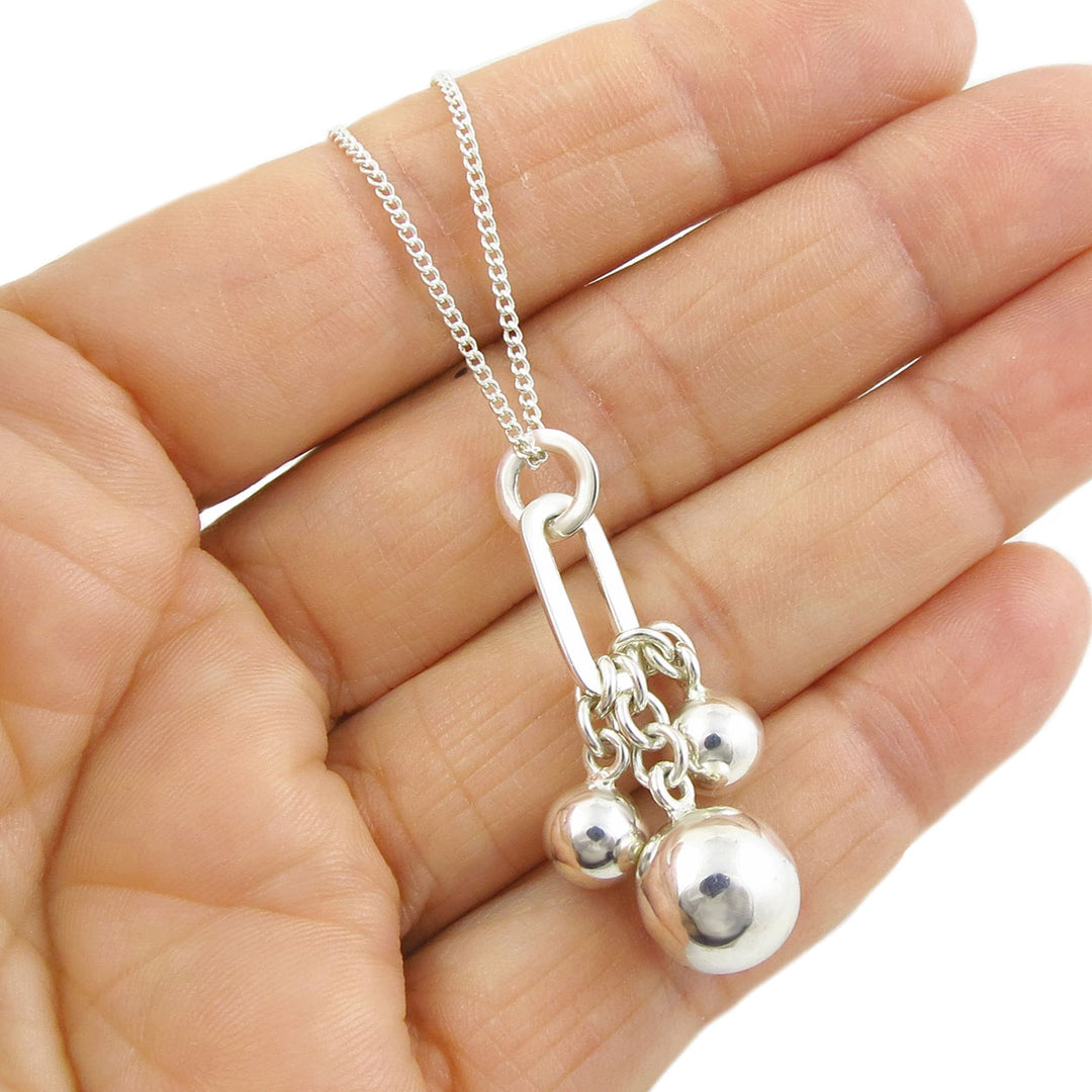 Bola Cluster silver Necklace