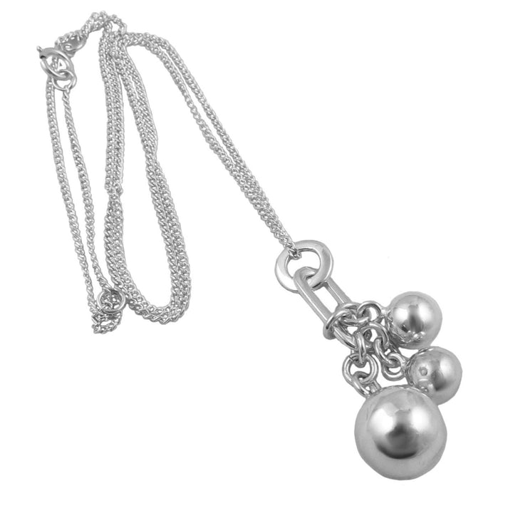 Bola Cluster silver Necklace