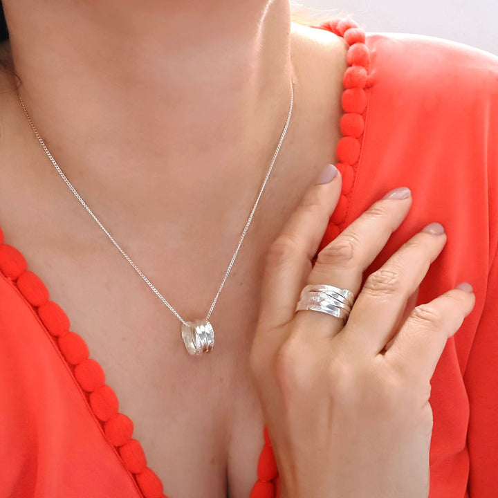 Silver Infinity Circle Necklace