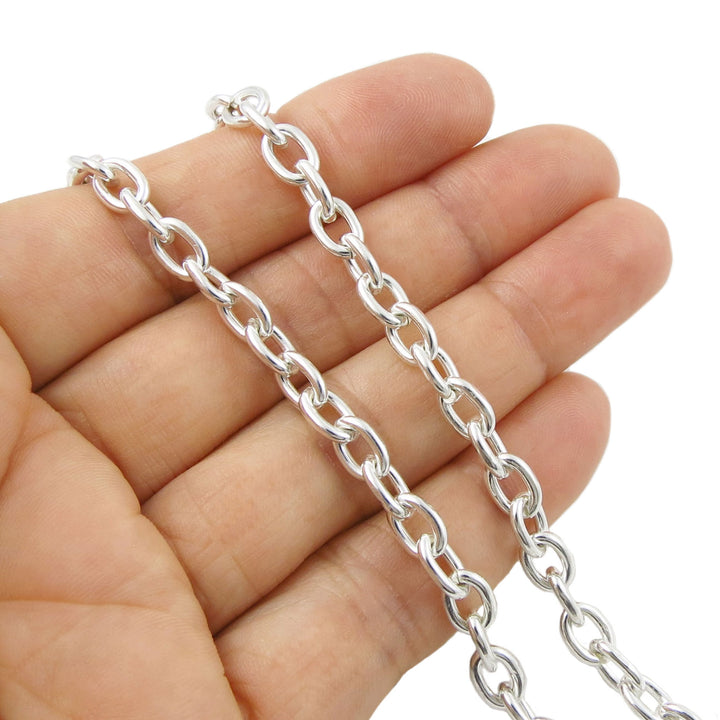 Love Heart Sterling Silver Chain Necklace for Women