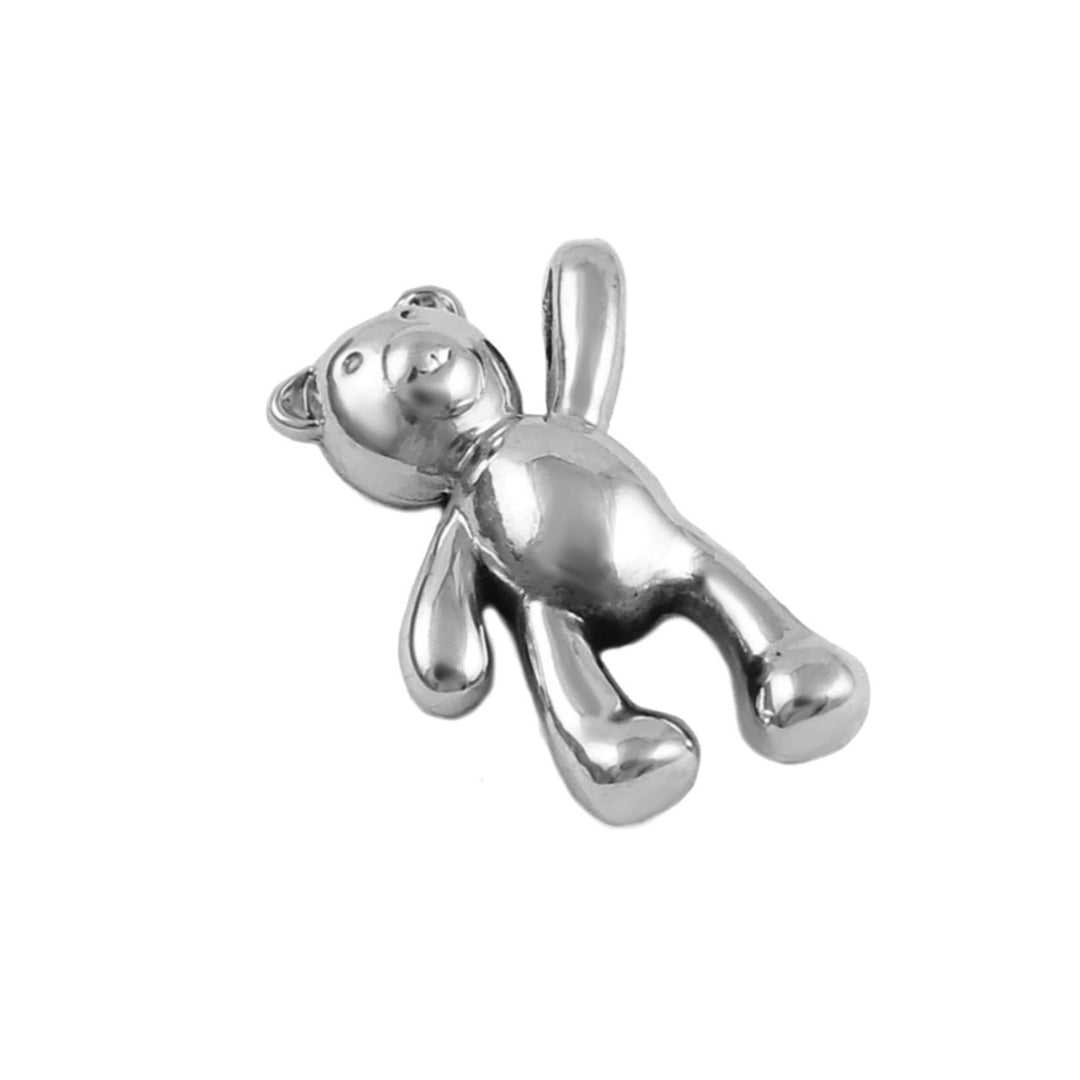 Sterling Silver Teddy Bear Pendant Necklace