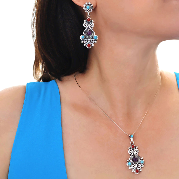 Heritage Gemstone Pendant Necklace