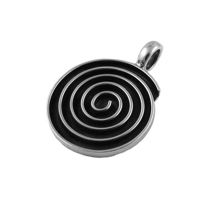 Silver Spiral Pendant Necklace