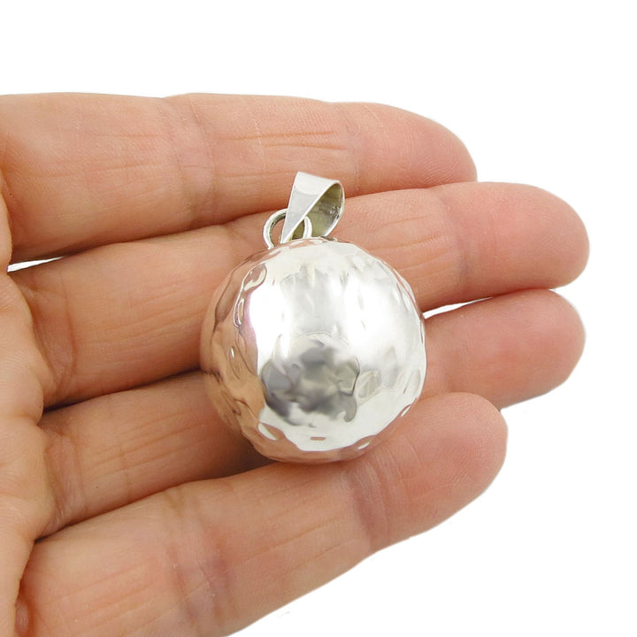 Bola Chime Sterling Silver Pendant Necklace