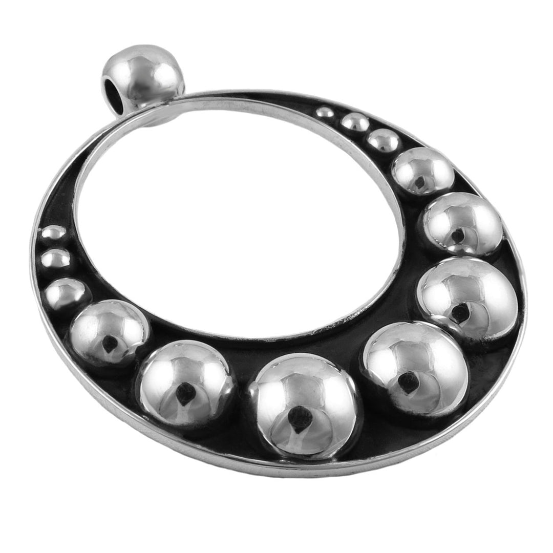 Silver Bubble Pendant Necklace
