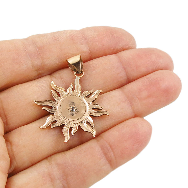 Mexican Copper Sol Boho Pendant - Handmade Jewellery