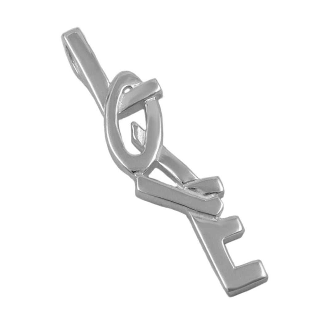 Sterling Silver Love Letters Pendant Necklace