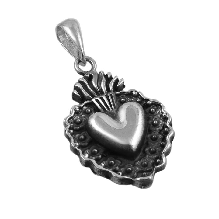 Sterling Silver Love Heart Pendant Necklace