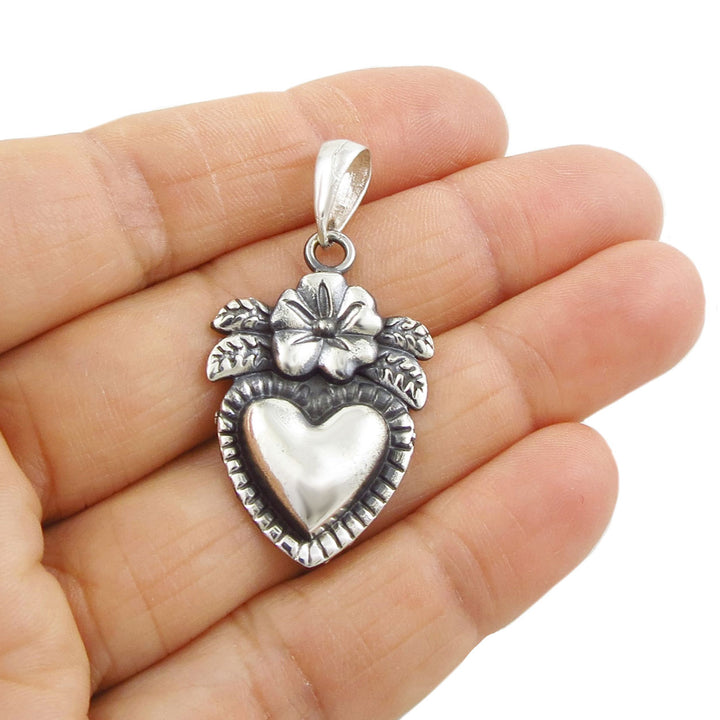 Sterling Silver Heart Pendant Necklace