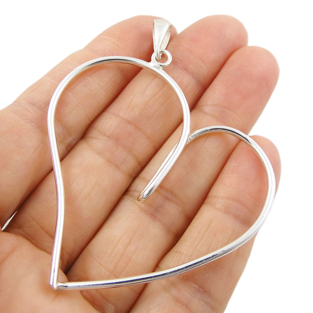 Sterling Silver Heart Pendant Necklace