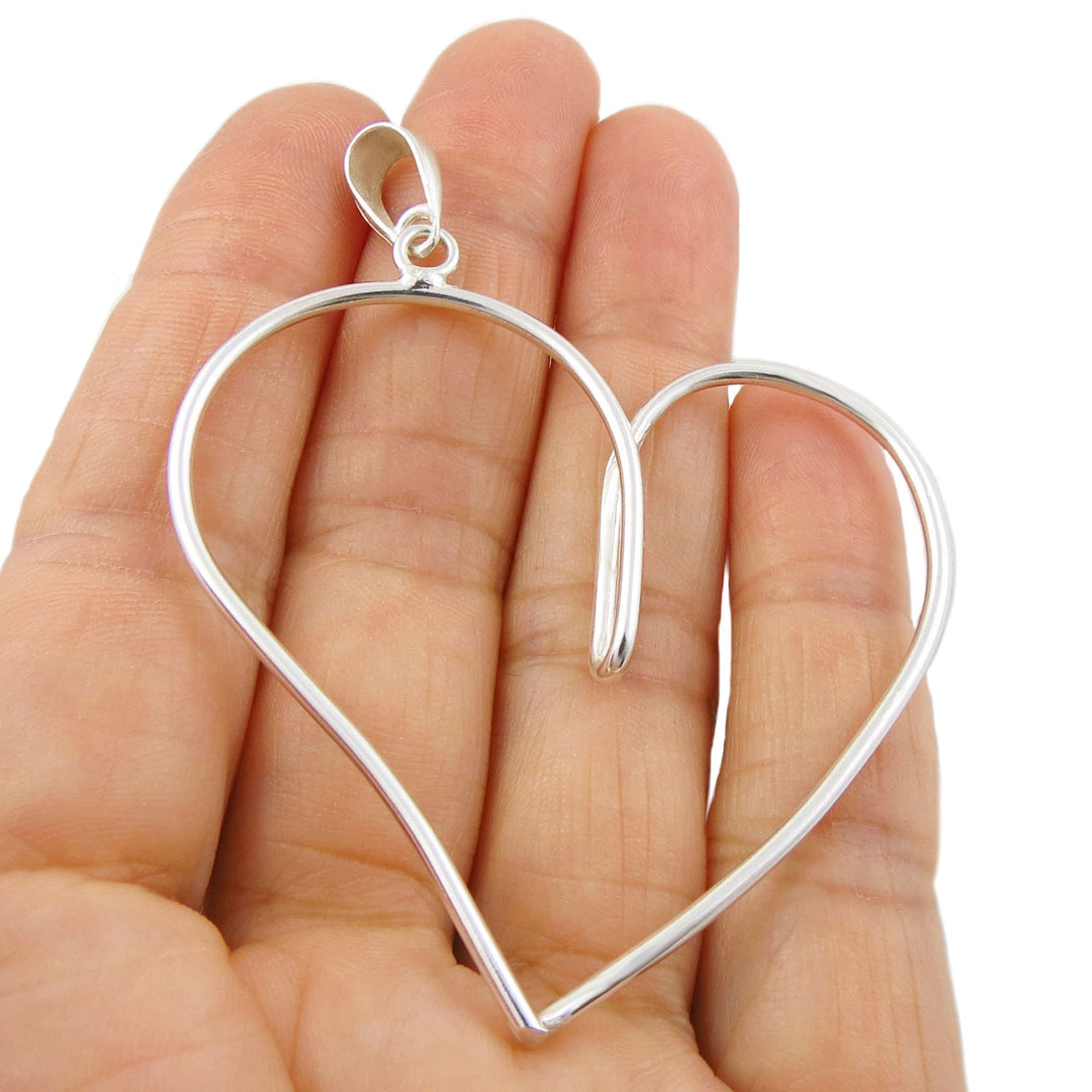 Sterling Silver Heart Pendant Necklace