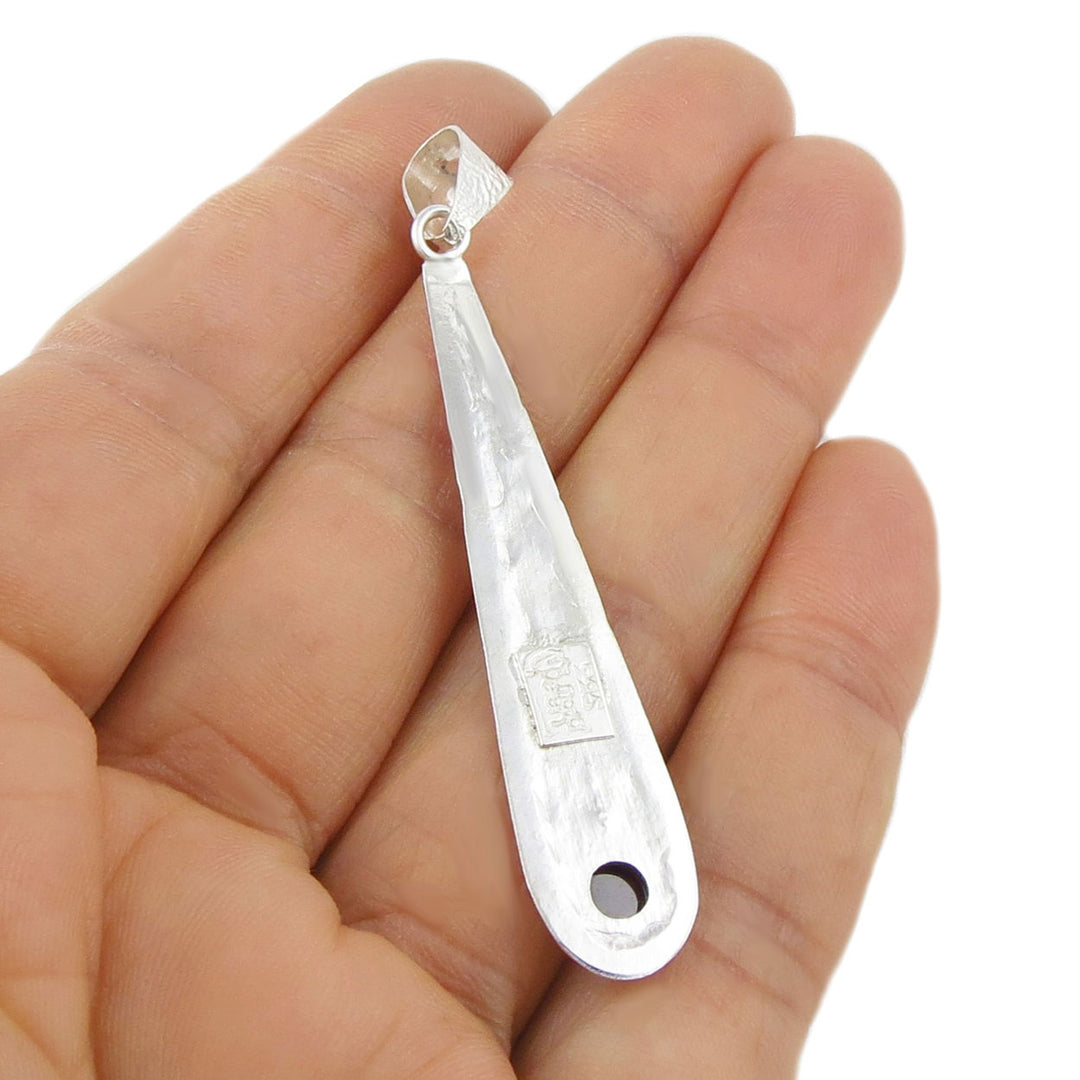 January Garnet Birthstone Sterling Silver Pendant Necklace