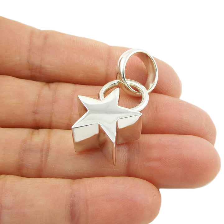 Ladies Sterling 925 Silver Star Pendant Necklace