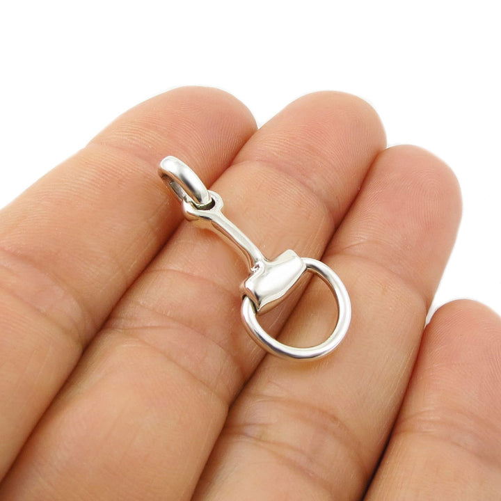Sterling Silver Horse Snafflebit Pendant Necklace for Women