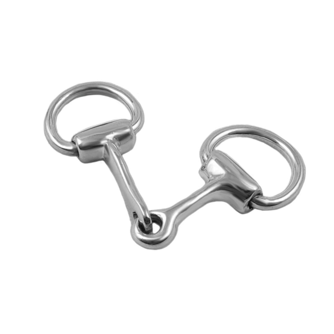 Sterling silver horsebitpendant on a white background