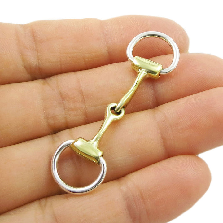 Mixed Metals Equestrian Horse Snaffle Pendant Necklace
