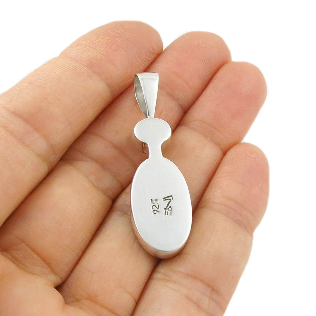 Lapis Lazuli and Moonstone Gemstone Pendant Necklace