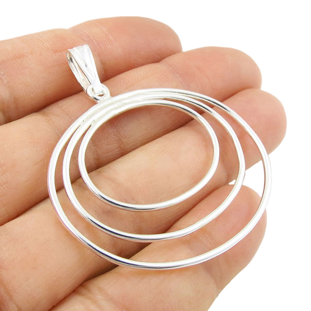 Sterling Silver Infinity Circle Pendant Necklace