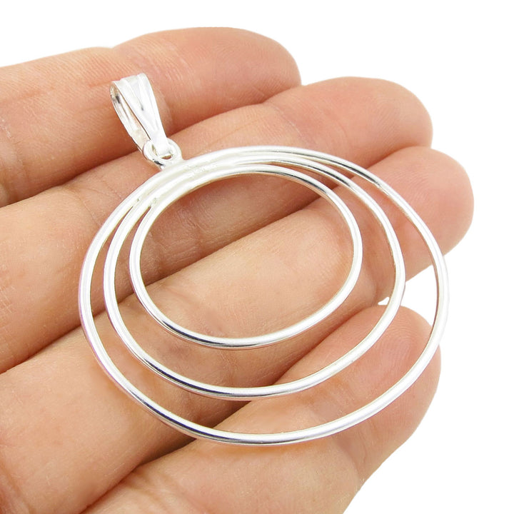 Sterling Silver Infinity Circle Pendant Necklace