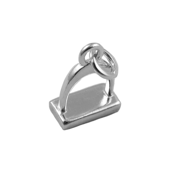 Silver Stirrup Horse Tack Pendant Necklace