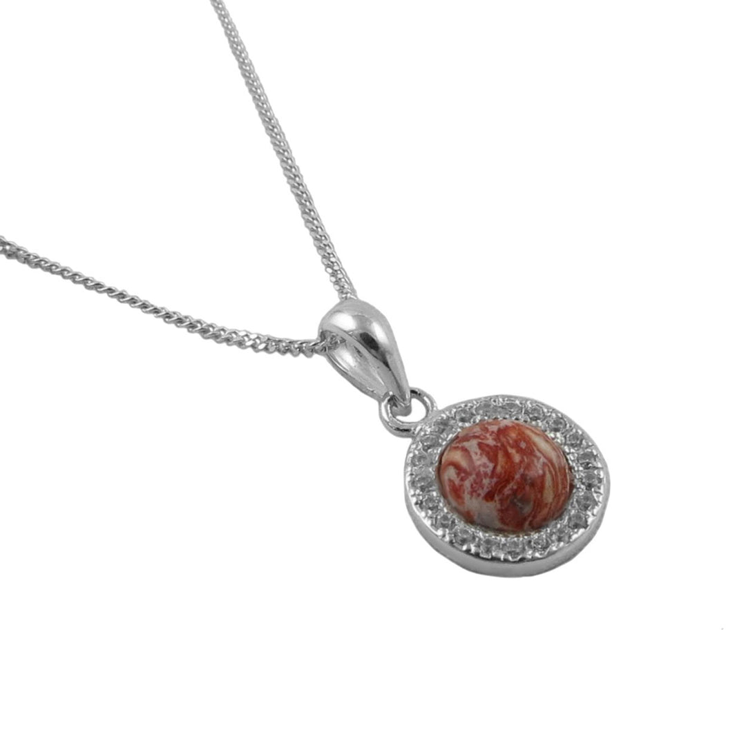 Rhyolite Stone 925 Silver Pendant Necklace