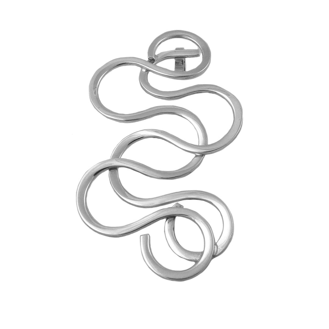 Silver Corkscrew Spiral Pendant