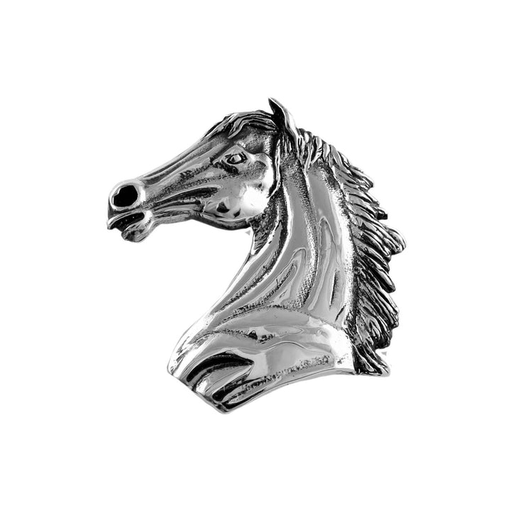 Large Sterling Silver Horse Head Pendant