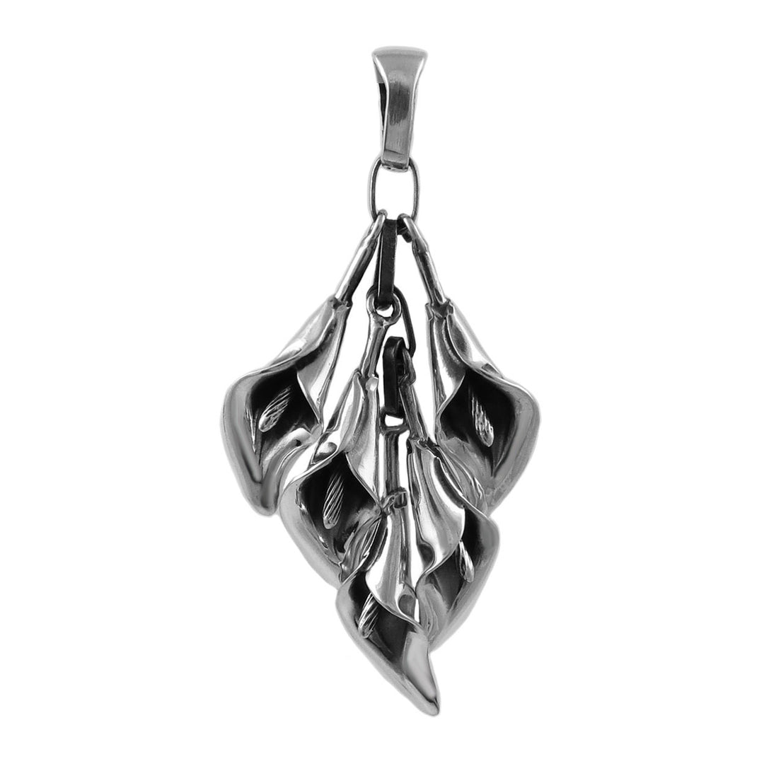 Calla Lily 925 Sterling Silver Flower Pendant