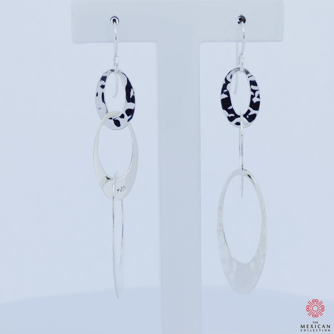 Curb Chain Sterling Silver Earrings